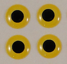 Fisch Eyes Fly Tying Material Lemon Yellow Flat