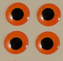 Fisch Eyes Fly Tying Material Orange Flat