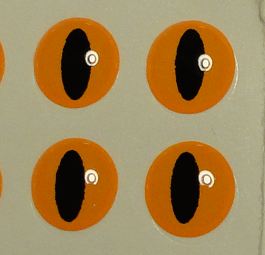 Frawg Eyes - Flat Orange - Fly Tying Eyes