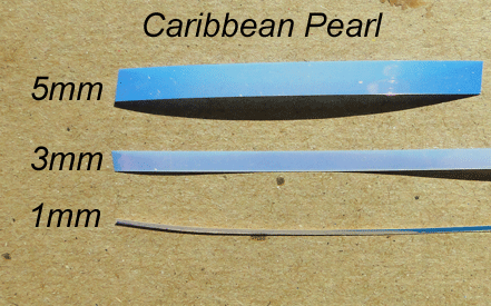 Caribbean Blue Pearl fly tying tinsel in 3m sizes. Fly Tying Tinsel